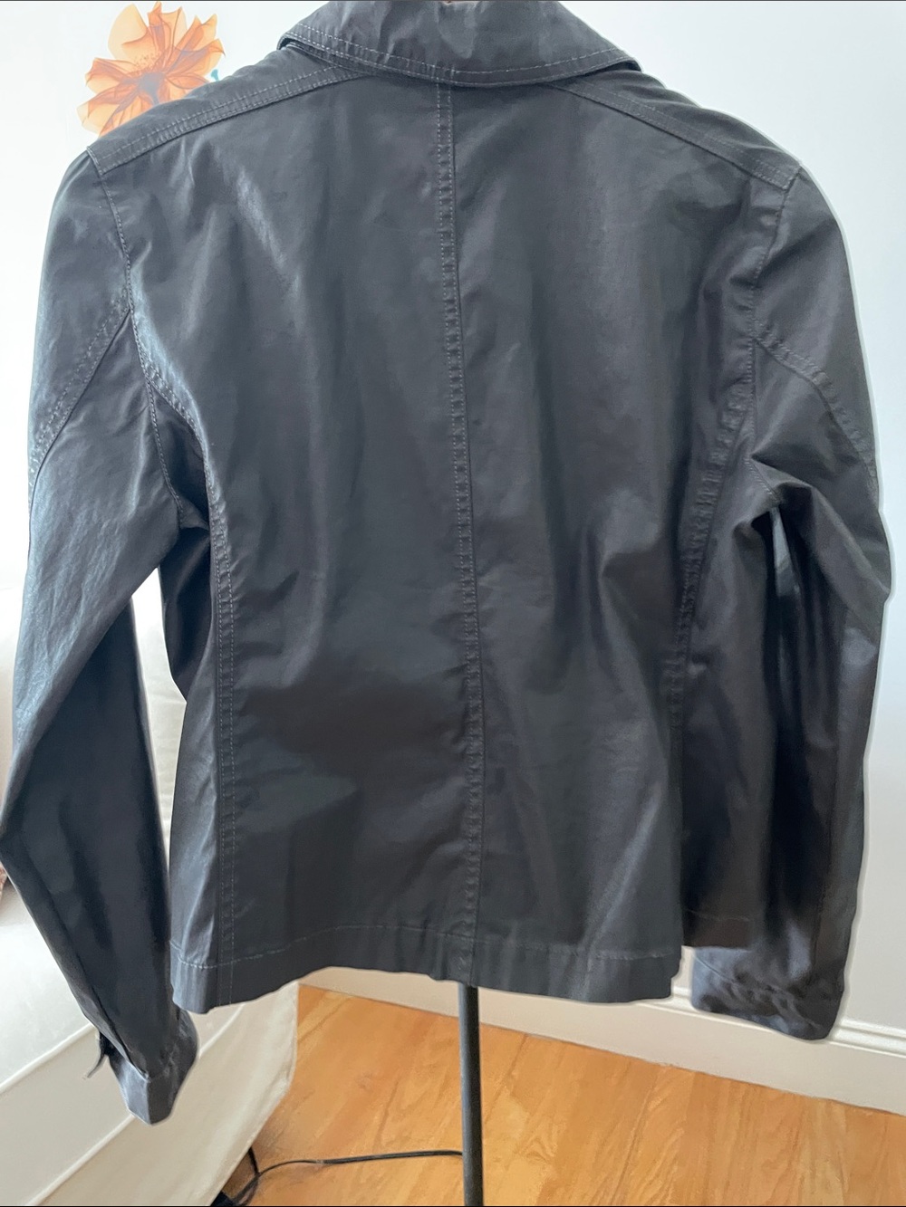 Eileen Fisher Charcoal Asymmetrical Zip Jacket - Picture 7 of 16
